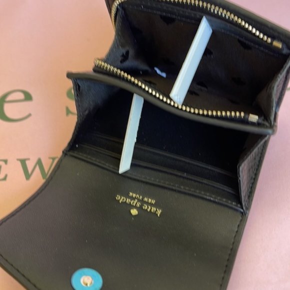 Kate Spade Marti Small Flap Wallet Black - Picture 11 of 16